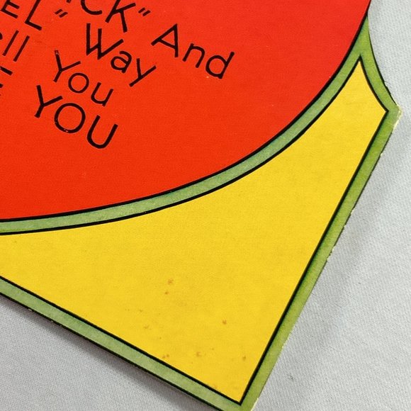 Vintage Mechanical Valentine Card Moving Eyes Arm Telegram Heart Stand Up - Picture 12 of 12